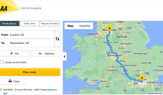 AA Route Planner