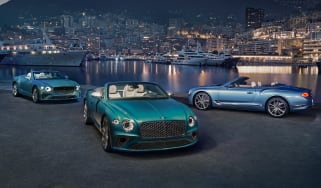 Bentley Continental Mulliner Riviera Collection - three cars by a Marina in Monaco