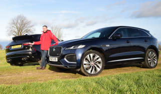 Pete Gibson with two Jaguar F-Paces