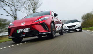 MG4 Xpower and Cupra Leon - front tracking