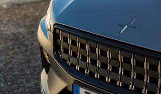 Polestar 1 close up of the grill and badge