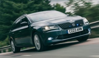 Armoured Skoda Superb Estate - front